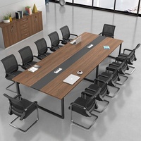 Combinaison table et chaises de conférence, table longue en bambou, table de réception moderne et simple, table de négociation, table de formation, table de travail, bureau