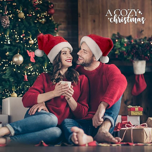 Gorros Navideños Personalizados con Pompón, Logotipo Bordado o Impreso, Venta al Por Mayor, Gorros de Santa Cálidos de Terciopelo en Negro, Azul, Rojo y Verde para Invierno - Product Image 6