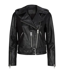 Haute qualité femmes manteau vêtements d'extérieur mode Style nouveau modèle décontracté motard veste fermeture éclair dames femmes manteaux en cuir veste femmes