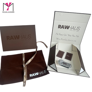 Juego de Cajas para Pelucas de Cartón Reciclable con Recubrimiento UV y Lámina Dorada, Diseño Ecológico con Logotipo Personalizado - Product Image 3