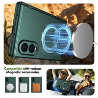 Coque de protection antichoc en PC rigide avec support anneau pour Samsung Galaxy Z Fold 8 avec protection d'écran en verre