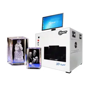 Preço de fábrica mini impressora a laser 3d subterrânea máquina de gravação a laser de cristal 3d para decoração de garrafas de vidro cubo de cristal