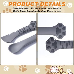 Sıcak satış taşınabilir pratik pençe şeklinde silikon kapak çevre dostu otomatik kapalı <span class=keywords><strong>Pet</strong></span> gıda köpekler evcil hayvan kaseleri besleyiciler için Can - Product Image 5