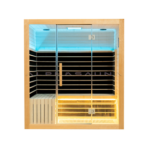 เกลือในร่มเครื่องทำความร้อนอินฟราเรดสำหรับซาวน่าเต็นท์3-4คนขายส่งซอฟท์ความร้อนอินฟราเรดห้องซาวน่าซีดาร์แห้ง - Product Image 3