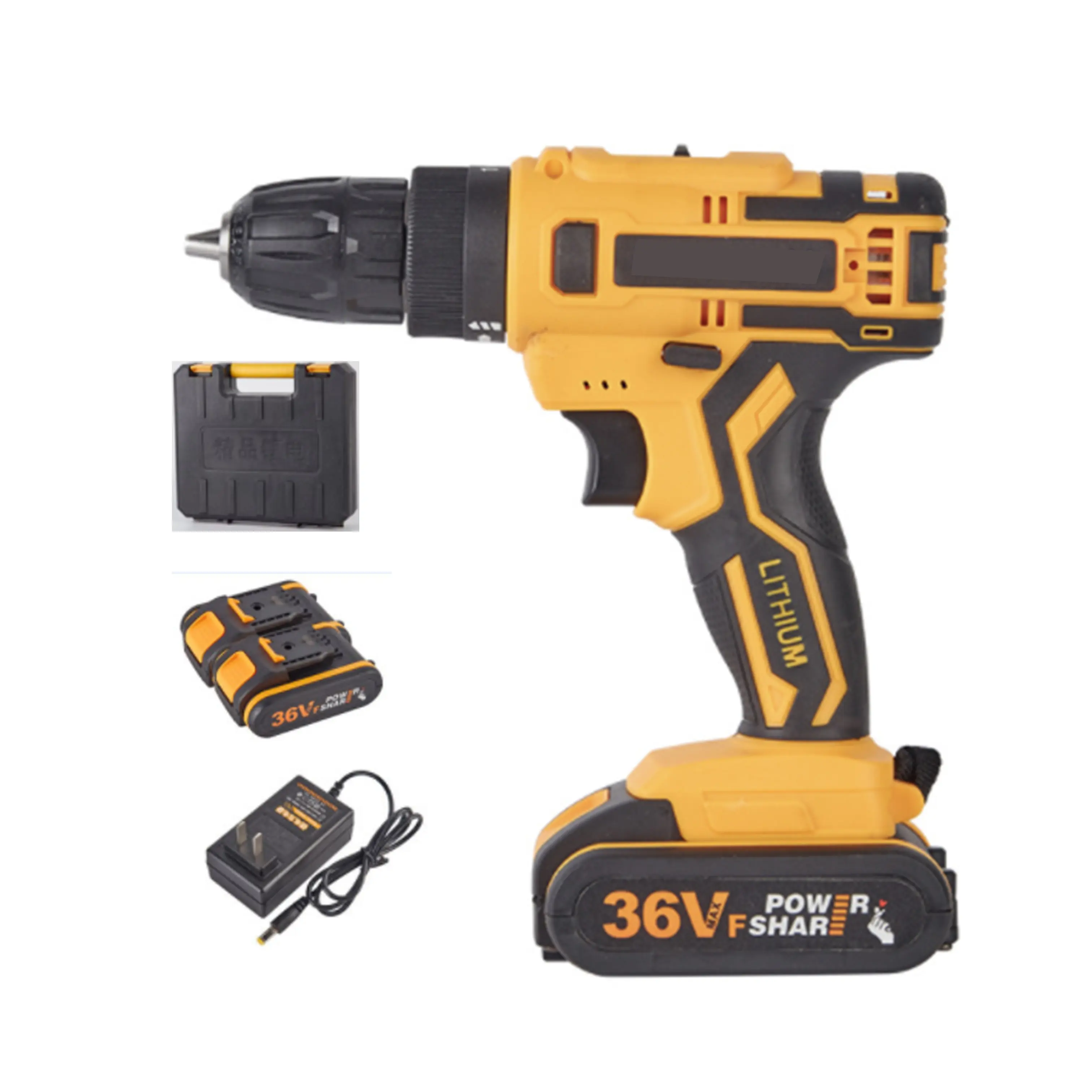 21v the best battery cordless electric drill power drilling machines brushless drill tools combo set