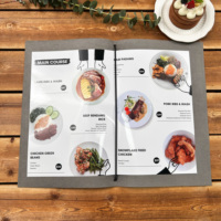 Couverture de menu personnalisée en cuir pour restaurant, mariage, banquet, bar, table, fête – Élégante, noire, grise, avec logo gravé – Vente en gros