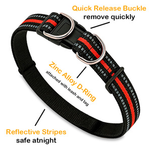 <span class=keywords><strong>Collar</strong></span> Reflectante Ajustable para Mascotas, Collares de Nailon para Perros, Accesorios para Perros Pequeños, Medianos y Grandes - Product Image 2