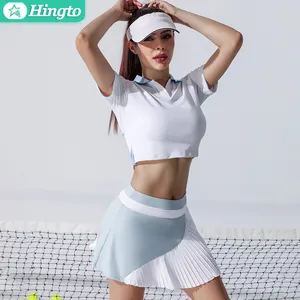 High Quality Active Wear Skirt Lightweight Tennis Skirt Dress Anti-winkle 2 In 1 Tennis Skort Skirt With Pockets