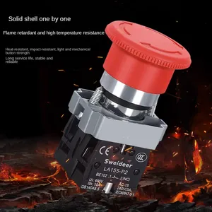 22 Mét nấm dừng khẩn cấp Nút chuyển đổi XB2-BS542 bs442 bs642 BS142 10A Key dừng khẩn cấp nút nguồn chuyển đổi khởi động chuyển đổi - Product Image 4