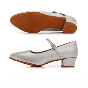Chaussures de danse de salon à talon bas pour femmes, <span class=keywords><strong>salsa</strong></span>, latin, entraînement, style cubain, PU, vente directe d'usine - Product Image 3