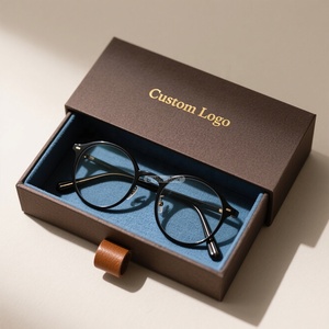 <span class=keywords><strong>Boîte</strong></span> <span class=keywords><strong>à</strong></span> <span class=keywords><strong>lunettes</strong></span> de luxe en papier <span class=keywords><strong>rigide</strong></span> coulissante élégante et personnalisée avec ruban - Product Image 2