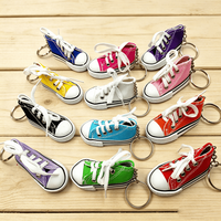 Gantungan Kunci Sepatu Basket Kanvas Mini 3D dan Gantungan Kunci Sepatu untuk Tas Ransel Hadiah Olahraga
