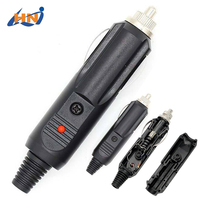 Prise allume-cigare de voiture Huanuo 3A 12V 24V avec LED et borne à souder pour GPS de voiture et caméra embarquée