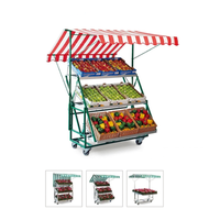Présentoir en métal personnalisé Bassin de salle de fleurs Type de plancher Multi Viande Rack pour l'affichage