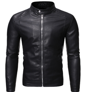 Giacca da Moto in <span class=keywords><strong>Pelle</strong></span> PU per <span class=keywords><strong>Uomo</strong></span>, Giacche Autunno Inverno Calde Nere, Abbigliamento Outdoor, Cappotti Taglie Grandi fino a 5XL - Product Image 1