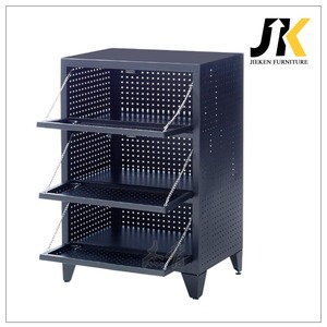Armoire de rangement moderne en acier solide et <span class=keywords><strong>vintage</strong></span> <span class=keywords><strong>casier</strong></span> à chaussures en fer enduit de poudre avec serrure à clé pour vestiaire ou bureau - Product Image 5