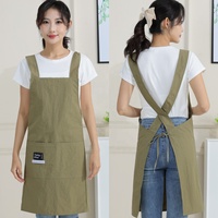Tablier en Taslon avec logo personnalisé, idéal pour la restauration, les restaurants et les cafés, imperméable et résistant aux taches, avec bretelles, pour usage professionnel.