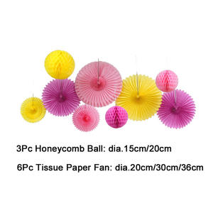 ชุดตกแต่งงานวันเกิดเด็กผู้หญิง EAST <span class=keywords><strong>TERN</strong></span> 11 ชิ้น ชุดลูกโป่ง พวงมาลัย กระดาษพับพัด ลูกบอลรังผึ้ง <span class=keywords><strong>ราคา</strong></span>โรงงาน ทนทาน - Product Image 2