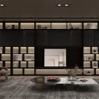 Meubles TV modernes en bois sur mesure pour salon |   GOONUO Meubles pour la maison avec personnalisation complète et mise en œuvre de projets clés en main
