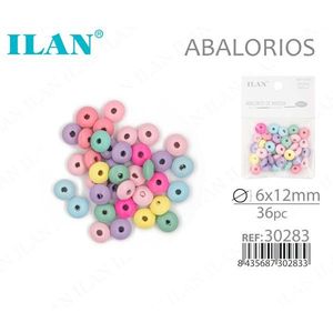 Ilan Abalorios Perline in legno 6x12mm 36 pezzi per la creazione di gioielli - Product Image 1