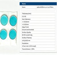 Filtre optique personnalisé 650 nm UV IR avec revêtement antireflet et transmission de lumière >95 % pour capteurs CCD CMOS d'appareils photo