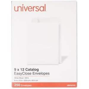 Sobre de Catálogo Universal EasyClose # Caja de Cartón Kraft Reciclable Blanca de 9 x 12 Pulgadas con Cierre Autoadhesivo de Solapa Cuadrada de 10 1/2 Pulgadas, 250 Unidades por Caja - Product Image 4