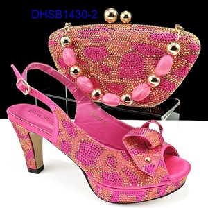 Set di Scarpe e Borsa Africane di Alta Qualità, <span class=keywords><strong>Sandali</strong></span> <span class=keywords><strong>con</strong></span> Tacco Alto Sexy per Feste Nigeriane, Pochette Abbinata <span class=keywords><strong>con</strong></span> <span class=keywords><strong>Pietre</strong></span> - Product Image 4