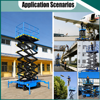 Plateforme élévatrice à ciseaux électrique hydraulique AC à trois points, 100 kg, hauteur 20 m, certifiée CE ISO, en acier avec stabilisateurs – Offre Spéciale