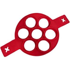 Molde de Silicona para Panqueques, Circular, 7 Cavidades, para Sartén, Inducción, Fácil de Limpiar, Rojo, S.C. E COMMERCE SC-X8-0001 - Product Image 1