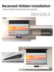 Écran de projection électrique tubulaire SCREENPRO 3C anti-taches, motorisé, 8K HD ALR, à tensionnement par languettes, vente chaude en usine - Product Image 3