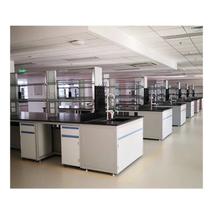 Mueble de Laboratorio de Biología estándar americano, mesa de laboratorio de soldadura completa, mesa de banco de trabajo de isla con resina epoxi - Product Image 1