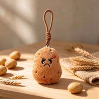 Nouveau Porte-clés Poupée Pomme de Terre en Peluche Amusante, Breloque de Sac, Jouet Pomme de Terre aux expressions Agresseur, Timide, Souriant, Cadeau d'Anniversaire pour Amis et Étudiants