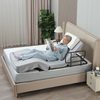 Lit médicalisé moderne à quatre moteurs avec réglage latéral de la tête et des pieds, multifonction, télécommande sans fil, pour école, appartement, chambre à coucher