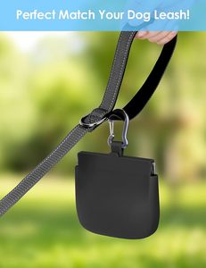 Silicone Dog Treat Pouch Pocket Sized Training Snack Bag with Pull Tab Open Lid for Walking Training - Product Image 3