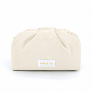 Fashion Korea Style Large Capacity Puffer Quilted Travel Portable Water Resistant Polyester Makeup <strong>Bag</strong> with Zipper and logo - Product Image 3