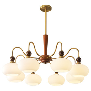 Lámpara de araña de estilo retro francés para sala de estar, con múltiples cabezales E27 LED, redonda, colgante, para decoración de interiores del hogar. - Product Image 3
