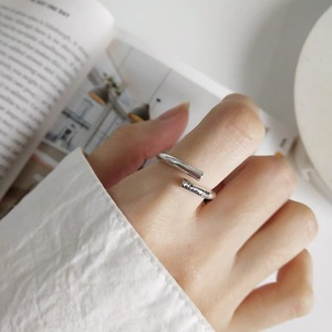 S925 Sterling <b>Silver</b> Letter Index Finger <b>Ring</b> For Women Simple Unique Fashion Jewelry Gift - Product Image 1