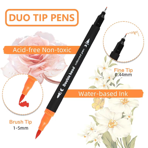 48 Colors Acrylic <b>Paint</b> Markers <b>Set</b> Brush Tip Direct Liquid Acrylic Markers Permanent Color Marker for DIY Rock Painting - Product Image 3