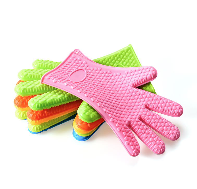 Силиконовые термостойкие варежки для духовки, кухонные силиконовые перчатки, 188 г