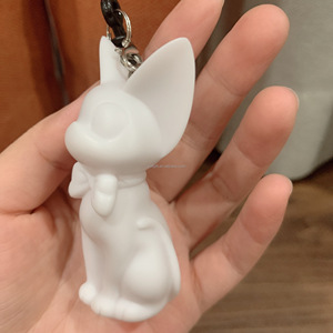 Nouvel Arrivage : Figurine en Résine Blanche, Modèle de Dessin Animé Mignon, Peinture Fluide Artistique DIY, Porte-clés Chat <span class=keywords><strong>Gigi</strong></span>, Graffiti, Sculpture Artisanale de Noël - Product Image 5