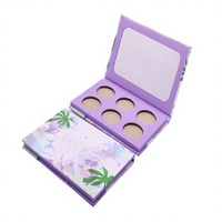 Boîte d'emballage de palette de fards à paupières vide en carton imprimé 6 compartiments, palette de maquillage personnalisée, palette de blush, palette de rouge à lèvres