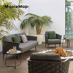 Muebles de exterior jardineros silla <span class=keywords><strong>terraza</strong></span> Balcón trenza ratán conjunto restaurante mesas y <span class=keywords><strong>sillas</strong></span> piscina Garten sofás <span class=keywords><strong>sillas</strong></span> de ratán - Product Image 2