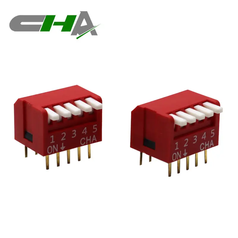 CHA DPL serie 2-12 posizioni rosso blu nero chiave lunga scorrevole pianoforte tipo ds01 Dip Switch