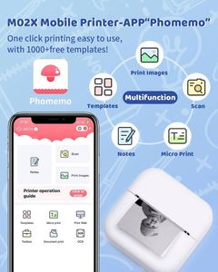 Phomemo M02X Mini impresora térmica portátil impresora de estudio para estudiantes/profesor/planificador de bricolaje/<span class=keywords><strong>Pintor</strong></span>/diseñador - Product Image 4