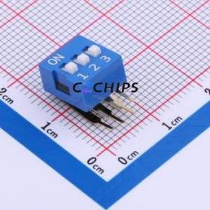 DA-03-B-T DIP Switch Through hole Component (THT) Switch Single Pole Single Throw 3 2.54mm 25mA - Product Image 1