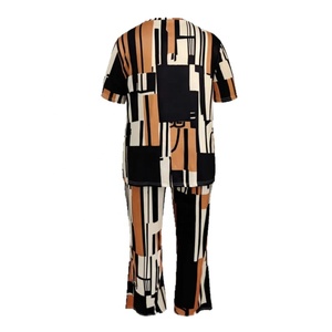 Ensemble 2 pièces pour <span class=keywords><strong>femmes</strong></span> <span class=keywords><strong>grandes</strong></span> <span class=keywords><strong>tailles</strong></span> XL-6XL, style vacances, imprimé à carreaux, printemps et été - Product Image 5