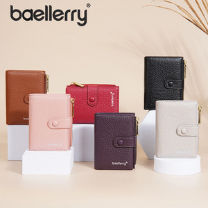 Cartera Corta Baellerry para Mujer, 4 Pulgadas, Textura Granulada, Cierre de Hebilla y Cremallera, Monedero para Uso Diario - Product Image 4