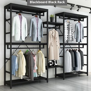 Présentoir de magasin de vêtements double couche pour hommes et femmes <span class=keywords><strong>Porte</strong></span>-manteau en fer simple pour la maison et la chambre à coucher avec verre pour la maison - Product Image 3