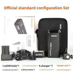 Flash de poche double tête Godox <span class=keywords><strong>AD200</strong></span> 200W pour extérieur, batterie lithium portable, lumière de photographie de studio TTL haute vitesse pour appareils photo reflex numériques - Product Image 5
