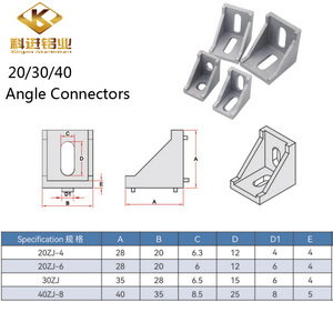 2020 3030 4040 nhôm Alu Bạc oxy hóa L hình dạng rãnh góc L kênh góc phải khung 20zj-6 - Product Image 2